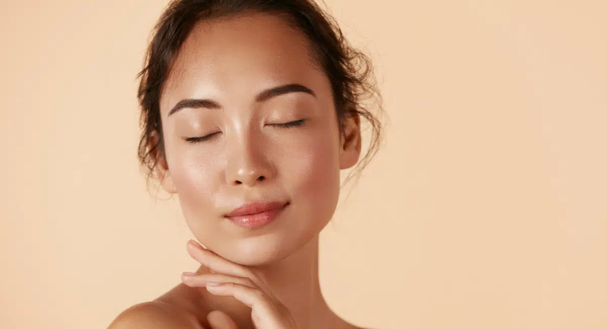 woman with clear skin